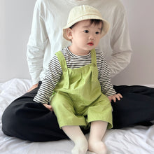 將圖片載入圖庫檢視器 K24Q01 秋裝套裝嬰幼兒衣服背帶褲T卹男女寶寶1歲韓系春秋嬰兒兩件套夏季
